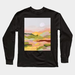 Landscape, Abstract nature, Mid century abstract art Long Sleeve T-Shirt